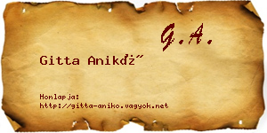 Gitta Anikó névjegykártya